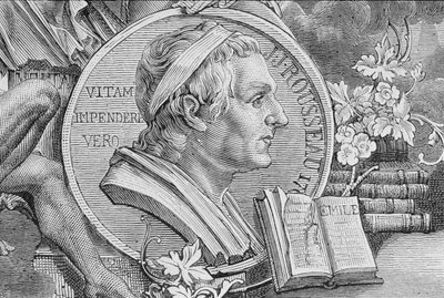 Jean Jacques Rousseau (1712-78) av French School